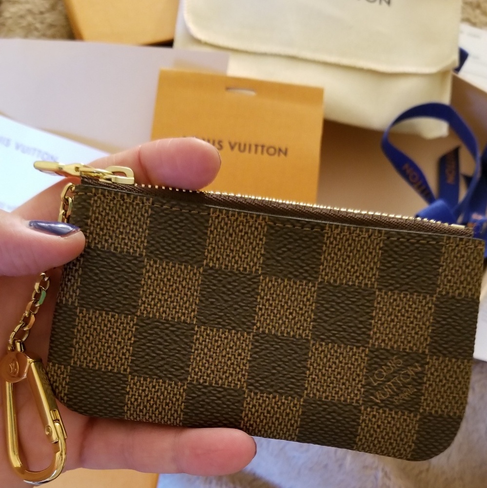 Louis Vuitton key pouch cles damier ebene
